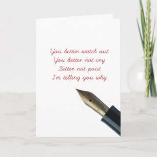 Papai Noel está vindo ao cartão da cidade