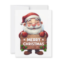 Papai Noel “Feliz Natal” – Cartões de Férias Festi