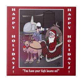 Papai Noel ganha Azulejo cerâmico de tíquete