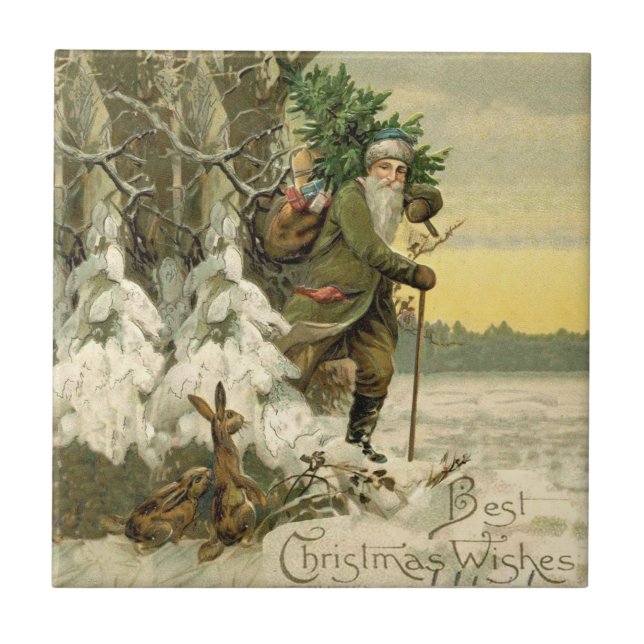 Papai Noel Natal Vitoriano Árvore de Férias  (Frente)