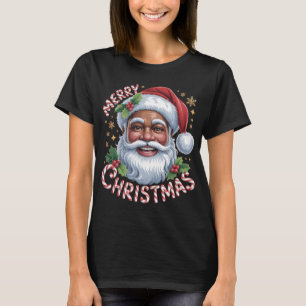 Papai Noel Negro Camisa Feliz Natal Africano Am