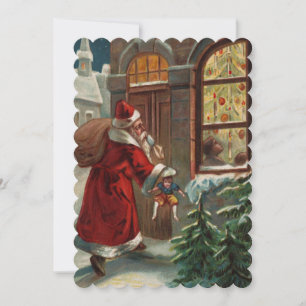 Papai noel no convite da porta