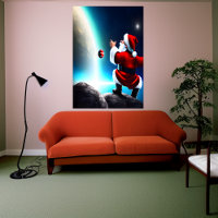 Papai Noel no Espaço | AI Art Poster