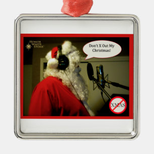 Papai noel no ornamento do mic