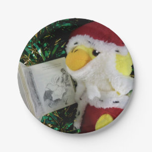 Papai Noel Pato Danny. Pratos de Papel