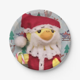Papai Noel Pato Danny. Pratos de Papel
