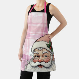 Papai Noel Rosa Xadrez Natal