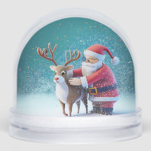 Papai Noel & Rudolf Bola de Neve de Natal