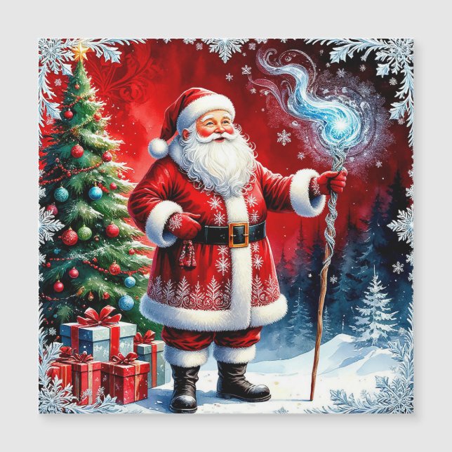 Papai Noel segurando cajado mágico (Frente)