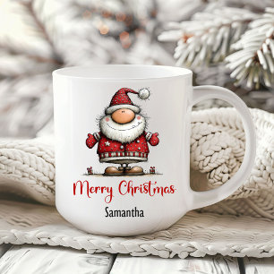 Papai Noel Travesso Caneca de Café Divertida