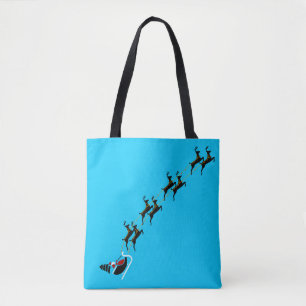 Papai noel Turquoise Tote Bag