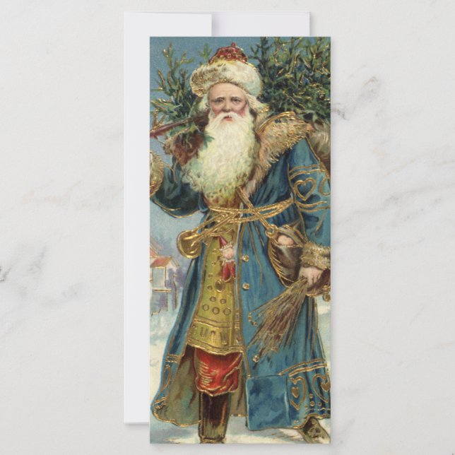 Papai Noel Vitoriano Antigo com Árvore de Natal (Frente)