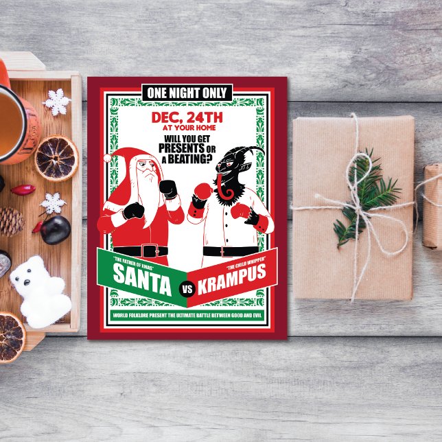 Papai Noel vs Krampus Boxing Match Good vs. Mau (Criador carregado)