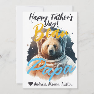 Papai Urso Nomes simples e elegantes Cartão de fér