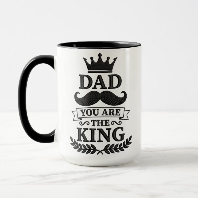 Papai Você É O Rei Caneca Engraçada do Dia dos Pai (Esquerda)