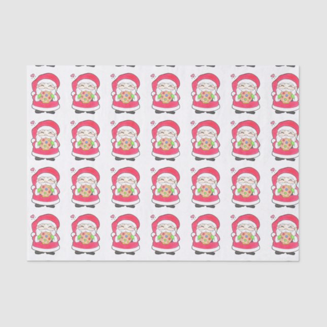 Papais noeis adoram papel tecidular de cookies (Frente )