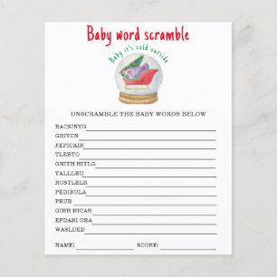 Papais noeis adormecidos - Baby Word Scramble