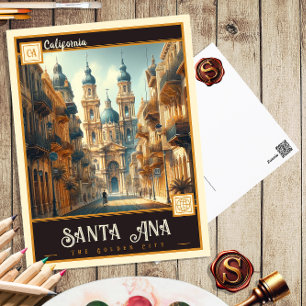 Papais noeis Ana, Califórnia Cartão postal Vinta