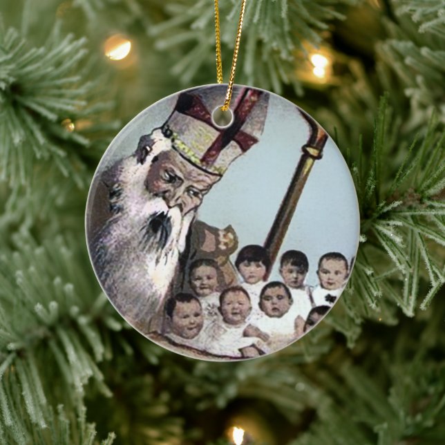 Papais noeis assustadores Enfeites de natal cerâmi (Árvore)