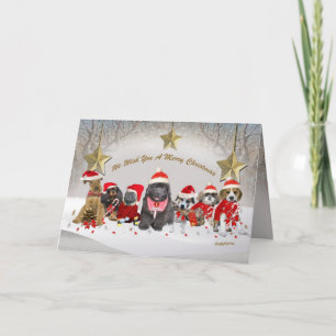 Papais noeis Auxiliam Um Feliz Cartão De Natal