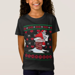 Papais noeis Baixando Chaminé Feia Xmas Suéter Chr