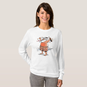 Papais noeis bebados mulheres camiseta branca de m