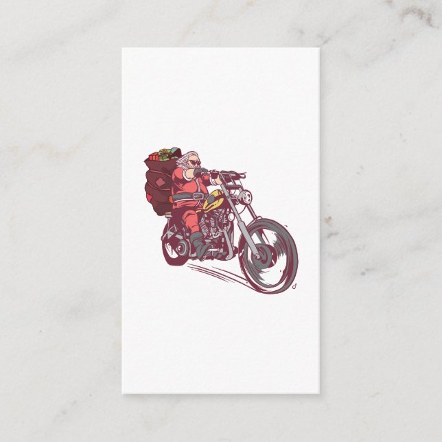 Papais noeis Biker Figurino de Natal para Convite  (Frente)