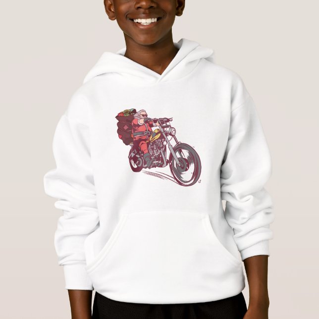 Papais noeis Biker Figurino de Natal para Convite  (Frente)