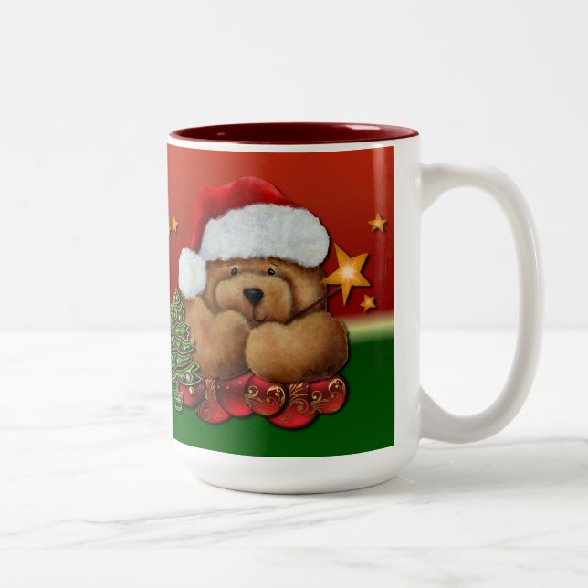 Papais noeis bonitos carregam caneca de Natal (Direita)
