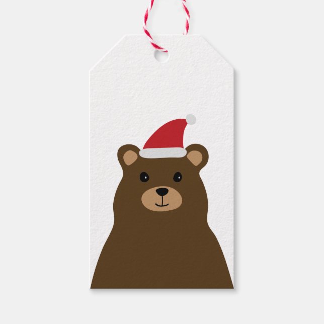 Papais noeis bonitos ostentam etiqueta de Natal, f (Frente)