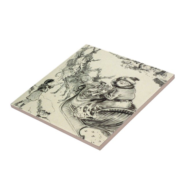 Papais noeis brancos e pretos vindos à cidade (Lateral)