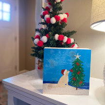 Papais noeis Cachorro Cachorro Natal Desejo Decora