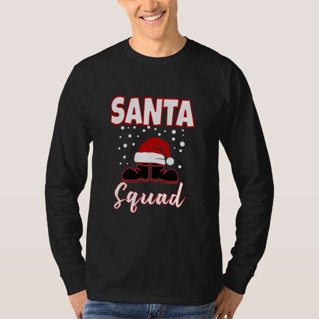 Papais noeis Camisa de Natal no Quadrado Correspon (Frente)