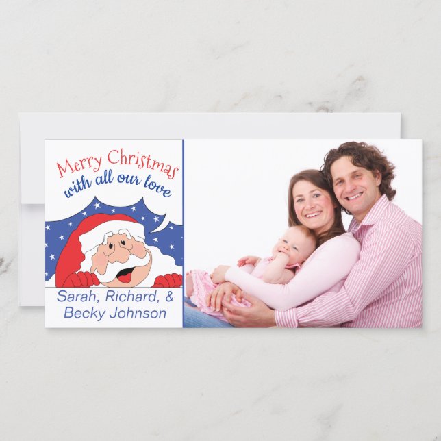 Papais noeis cartões com fotos Diz... (Frente)