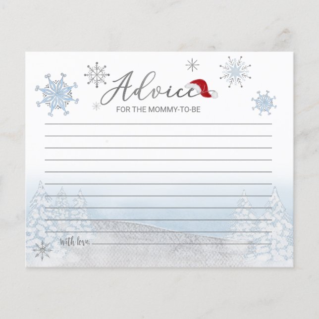 Papais noeis Cartões de Conselhos de Chá de fralda (Frente)