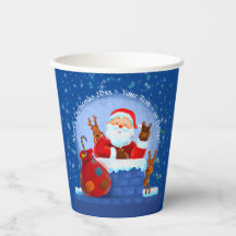 Papais noeis Chimney Reindeer Sack Adicionar Ano T