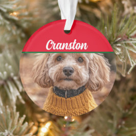 Papais noeis Cockapoo Cão com Nome e Ornamento de
