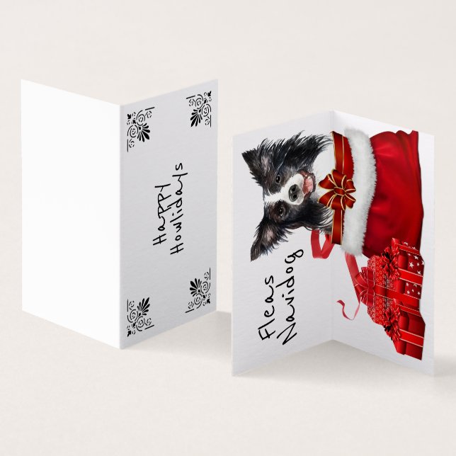 Papais noeis Collie Sack  de Natal Deseje (Interior e exterior)