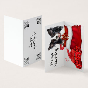 Papais noeis Collie Sack de Natal Deseje