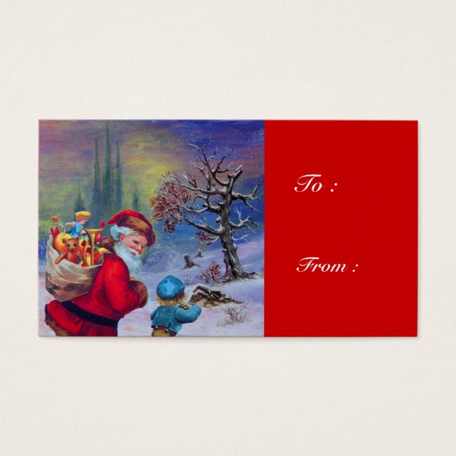 PAPAIS NOEIS COM CRIANÇA NA NEVE DO INVERNO (Frente)