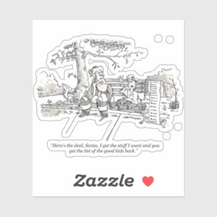 Papais noeis com mau adesivo do Kid