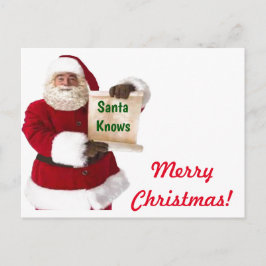 Papais noeis conhecem o cartão postal de Natal