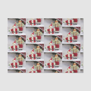 Papais noeis constroem um Papel Tecido Snowman