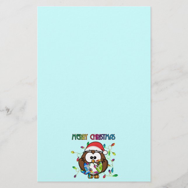 Papais noeis coruja e luzes de Natal (Frente)