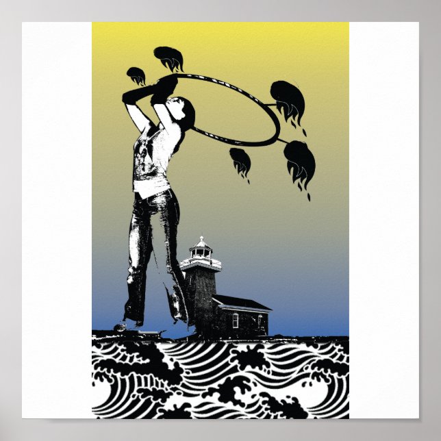 Papais noeis Cruz Luz de Luz Poster de Gancho (Frente)