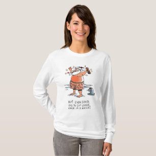 Papais noeis de bebado com camisa de manga branca 
