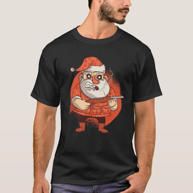 Papais noeis De Caça, Camiseta De Natal Engraçada, (Frente)