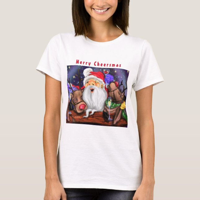 Papais noeis de camisetas e renas de Natal - Diver (Frente)