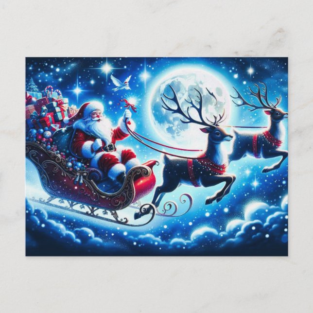 Papais noeis de cartões postais de feriado (Frente)