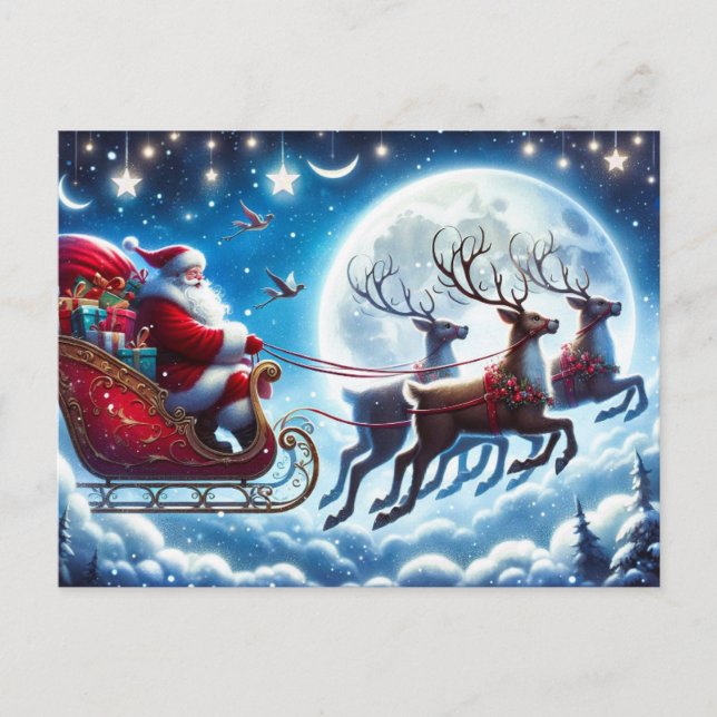 Papais noeis de cartões postais de feriado (Frente)